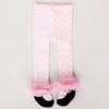 Dot striped pink net gauze imitation shoes shape