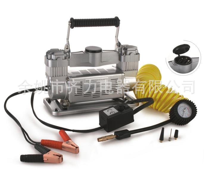 12V汽车充气泵车载打气泵轮胎打气泵越野款双缸大功率气泵
