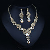 Fashionable crystal, accessory, necklace, chain, set, universal dress, European style, wholesale