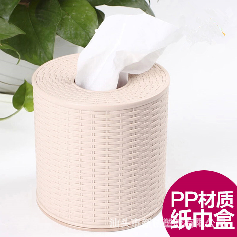 Rattan Plastic Tissue Tube Paper Roller Living Room Office Rectangular Tissue Box Tissue Box, Tissue Box, Tissue