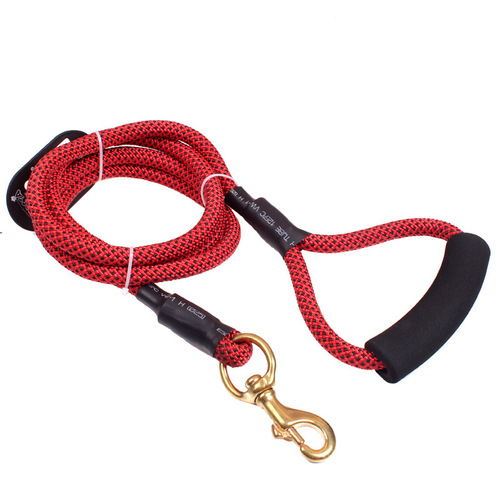 One piece drop shipping pet supplies pet leash, bite-resistant climbing rope, copper hook dog leash, large dog leash