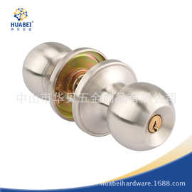 三杆球型锁家用防盗门锁室内卧室卫生间锁通用房门锁不锈钢球锁