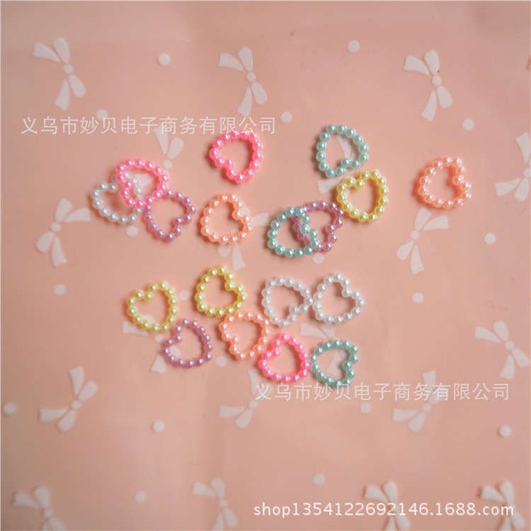 Simulación ABS perla amor DIY crema teléfono móvil Shell material tocado arcilla joyería Accesorios