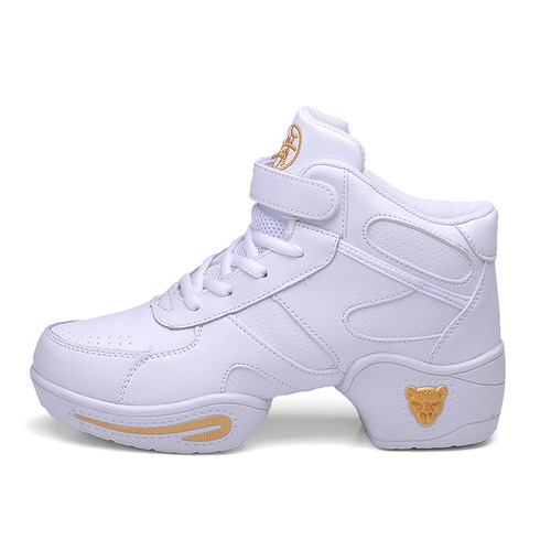 White autumn new women's soft sole heightening women's black modern jazz dance shoes square dance shoes dance shoes
