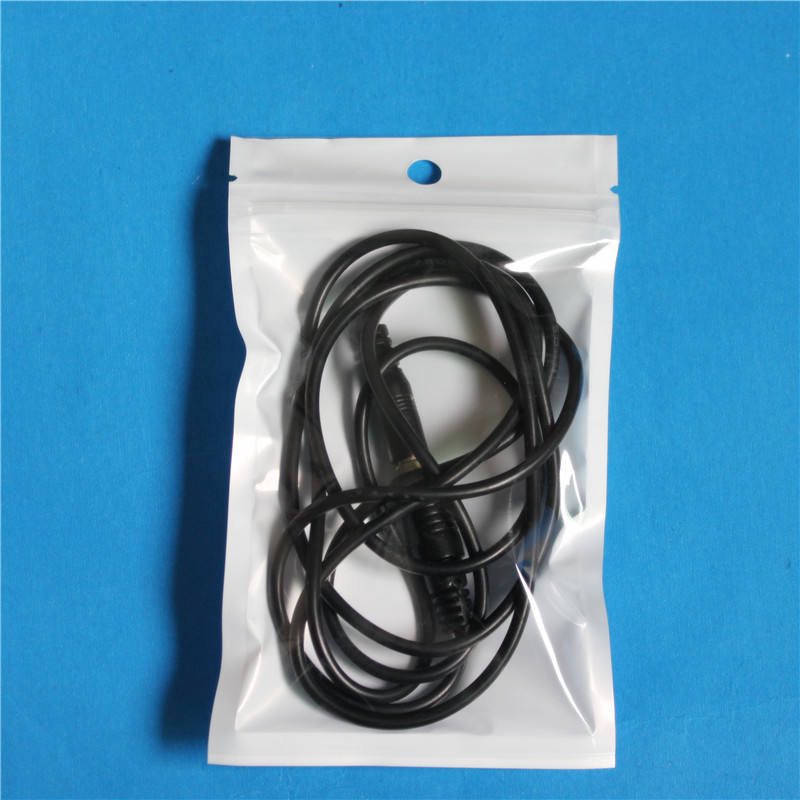 14*20cm飞机孔珠光袋白色珠光膜自封袋阴阳拉骨袋 半透明封口袋子