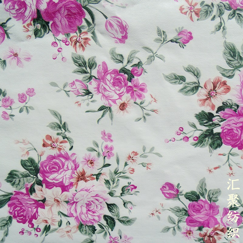 皮革彩印数码印花 喷墨皮革印花 小羊纹皮革印花面料 时装面料