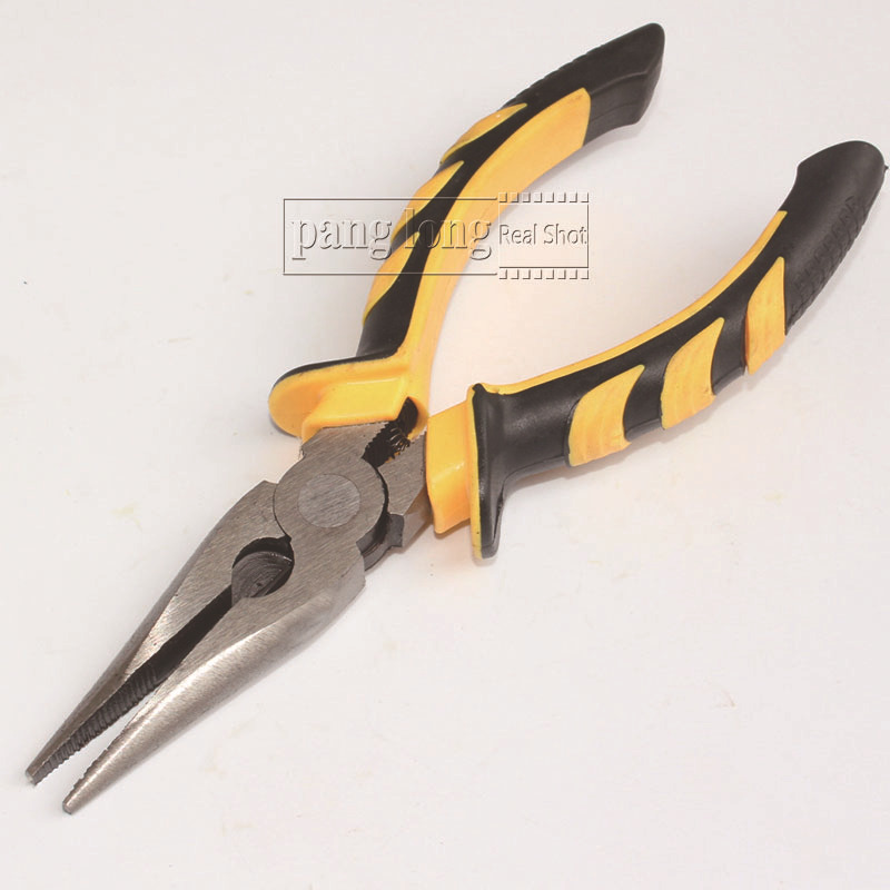 Los fabricantes de suministro de fundición Pang Long marca alicates puntiagudos 6-pulgadas 8-pulgadas Geely mango de masaje alicates de alambre alicates diagonales