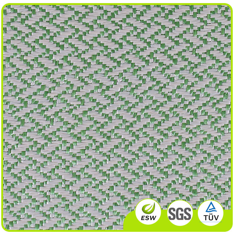 专业批发环保草编面料 彩色编织装饰料 PP/PU皮革草编织面料