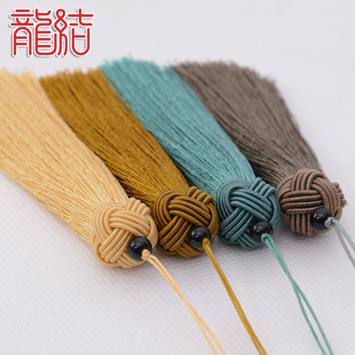 Dragon knot tassel tassel hanging tassel car hanging large tassel hand-woven bookmark multi-color tassel manufacturer wholesale