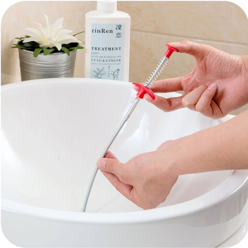 Kitchen sewer dredge spring pipe dredge tool Shenzhao household hair hair cleaner 60cm