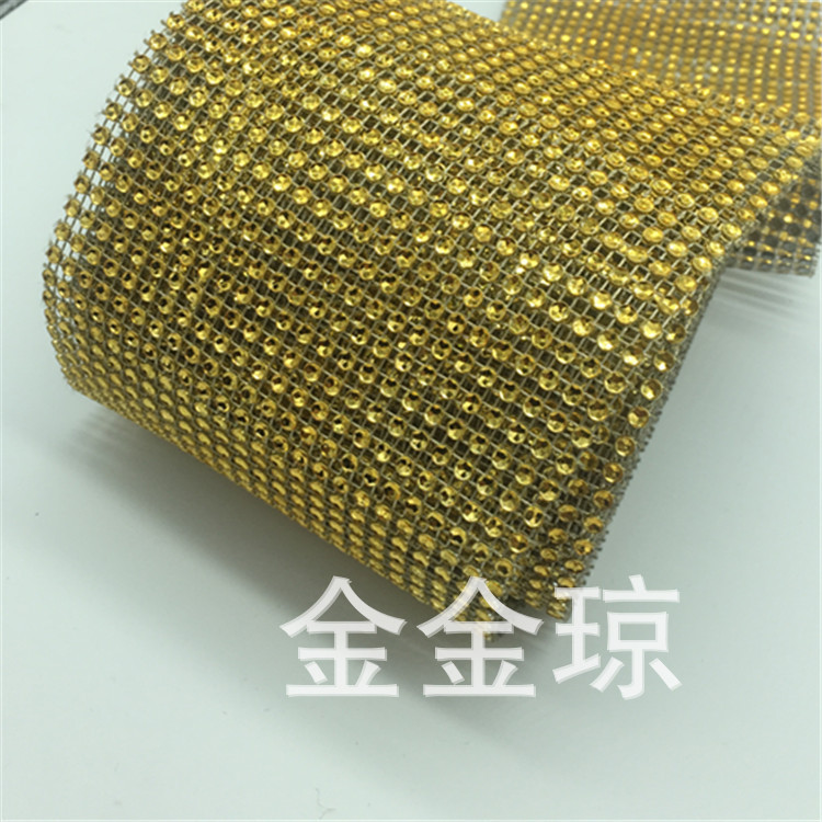 现货批发24排银色网钻 塑料仿钻线排 电镀空模仿钻