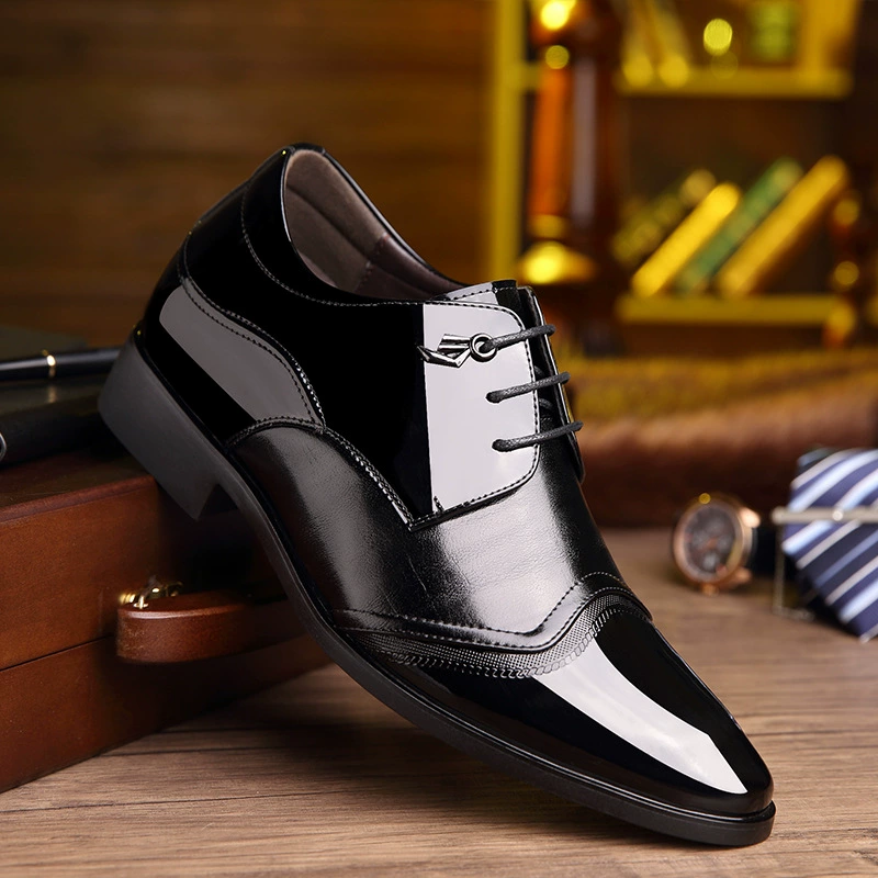 Dress Shoes, Classic English Style Leather, 6–8 cm Height Increase, Sizes 37–44