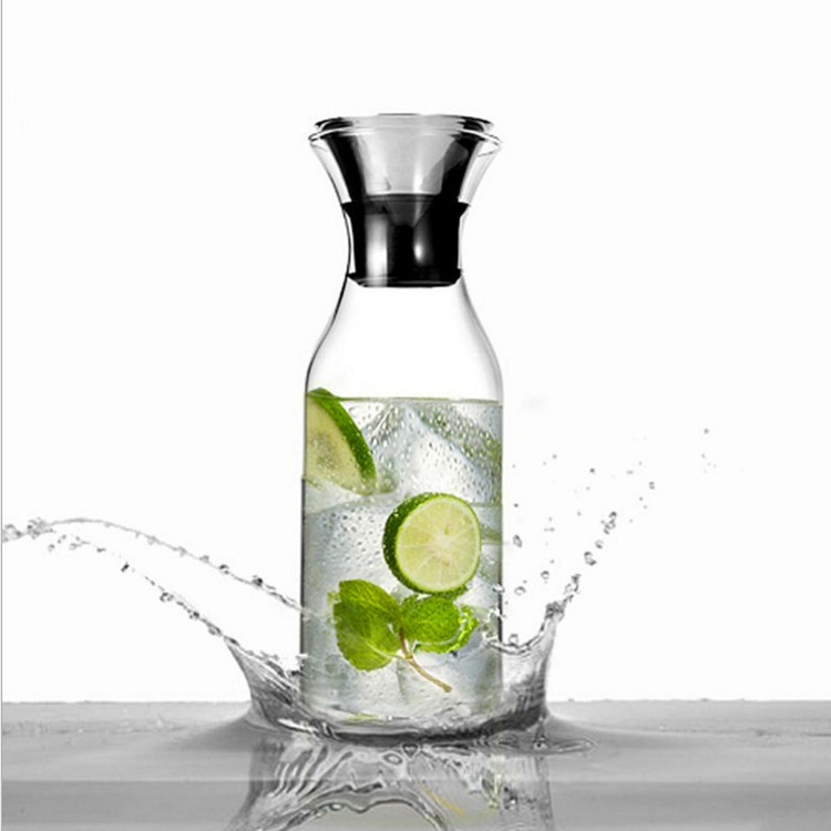 丹麦风格 SOLO冷水壶 高硼硅耐热玻璃凉水壶 冰水壶1.2L