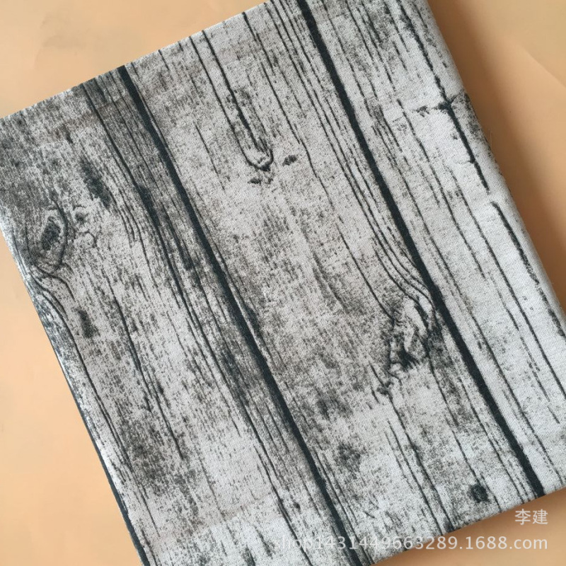 Explosive linen fabric linen printed wood grain imitation reactive printing and dyeing tablecloth background cloth photographic cloth Explosive linen fabric linen printed wood grain imitation reactive printing and dyeing tablecloth background cloth photographic cloth
