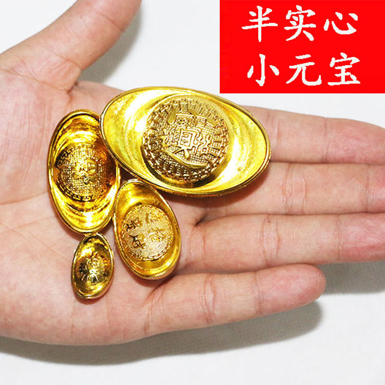 Lingote de oro de plástico lingote sólido festivo suministros decoración muebles para el hogar al por mayor