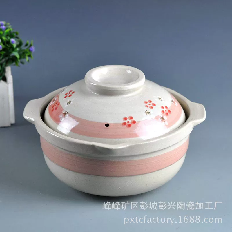Кастрюля тушеная кастрюля керамическая тушеная кастрюля суп горшок высокая термостойкость ручная роспись керамическая кастрюля почвы запеканка оптом с фабрики прямых продаж