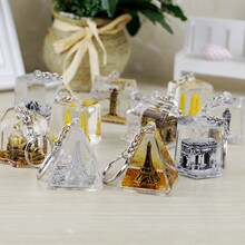 建筑铁塔凯旋门包包挂件 油漏卡通小礼物 创意水晶钥匙扣