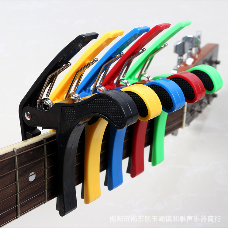 Plástico capo guitarra folk gran mano agarre ABS capo ukelele capo guitarra Accesorios