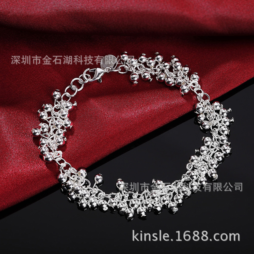 Directo de fábrica Chapado en plata de Europa y América joyería caliente al por mayor de moda exquisita moda luz pulsera de uva