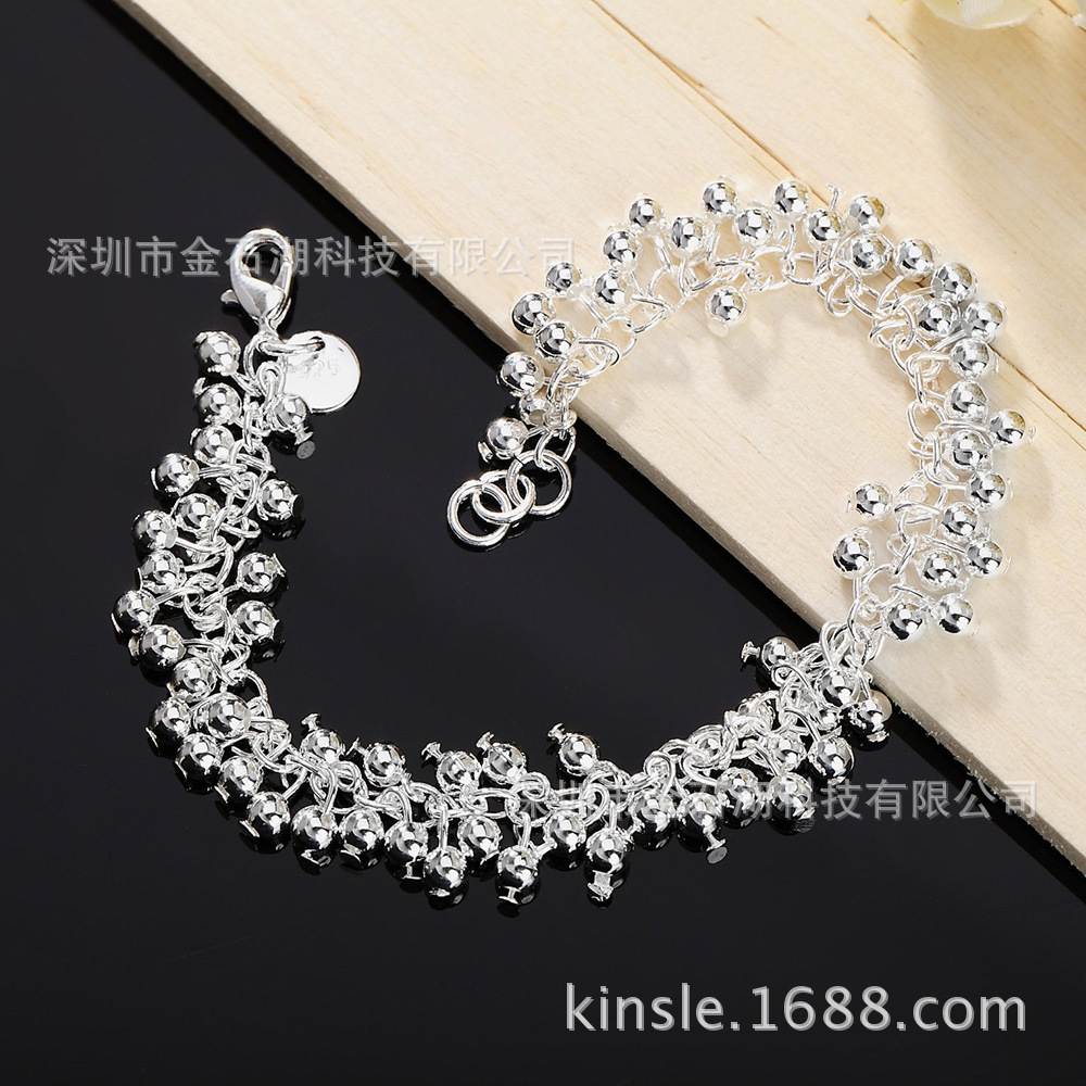 Directo de fábrica Chapado en plata de Europa y América joyería caliente al por mayor de moda exquisita moda luz pulsera de uva