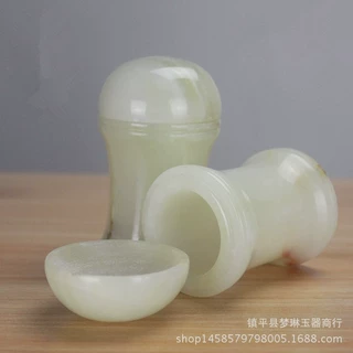 厂家直销批发天然阿富汗玉牙签盒牙签筒玉器精雕玉石礼品家居摆件