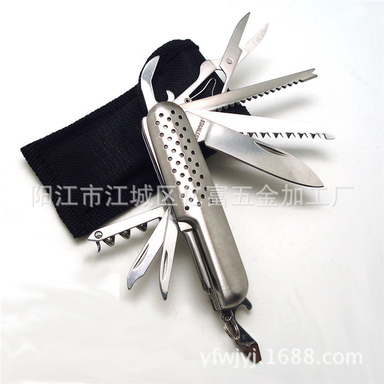 供应多功能小刀多功能军刀 40孔折叠刀礼品小刀