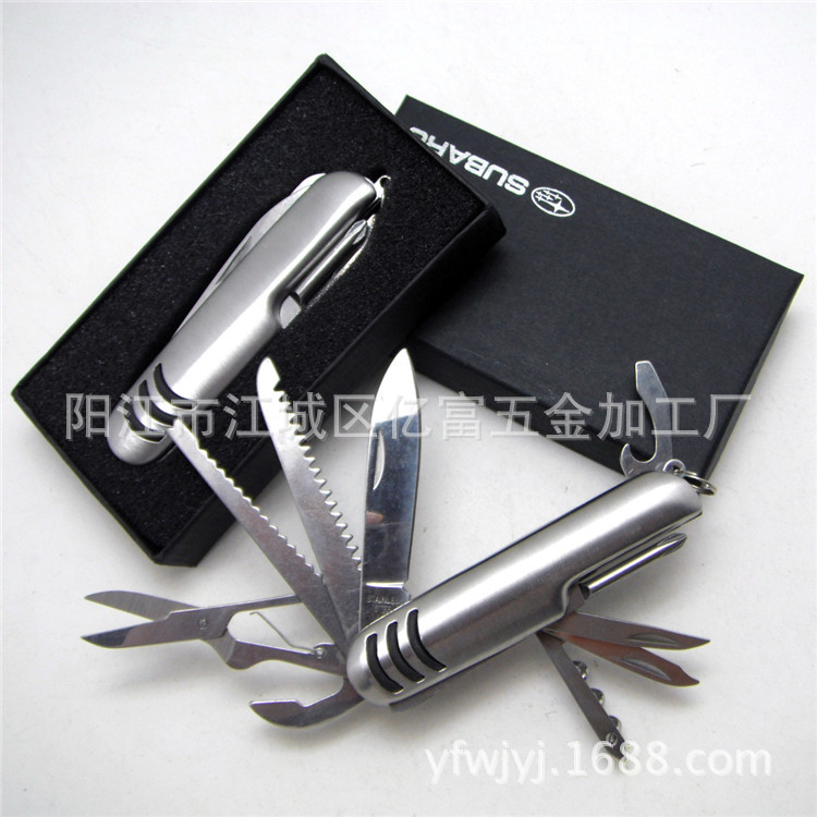 供应多功能户外军刀 11开多用途小刀不锈钢小刀礼品小刀