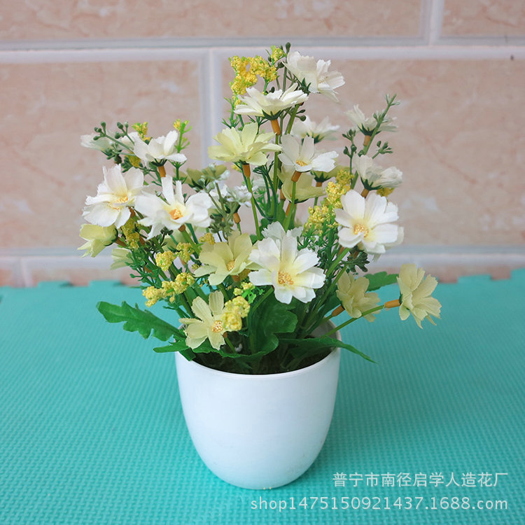 Venta al por mayor resina flor artificial flor traje casa artesanía decoración flor artificial Flor de seda artificial planta bonsai decoración mesa