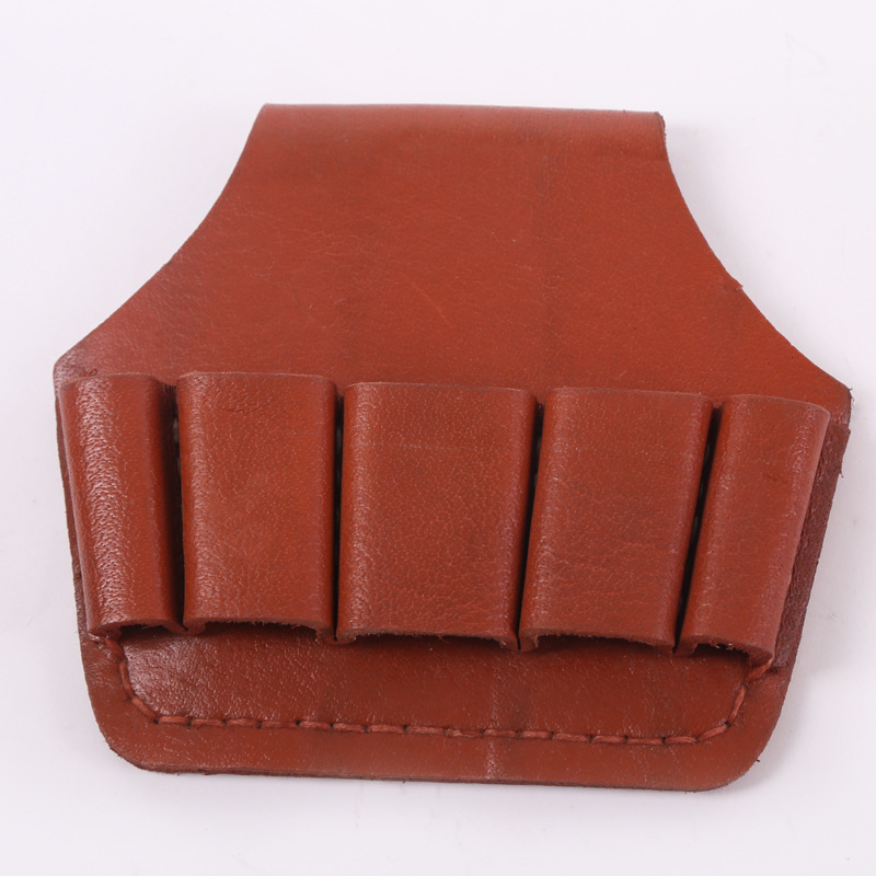 厂家供应牛皮五连套插孔电工腰包牛皮工具包插套头层牛皮五联钳套