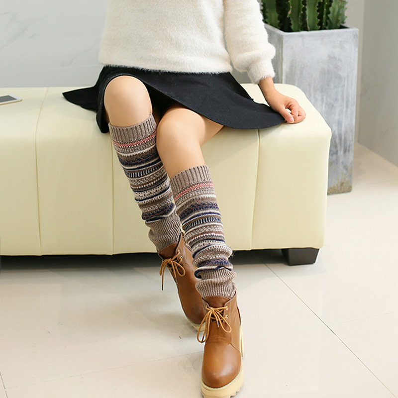 Rabbit Wool Knee Socks Navy