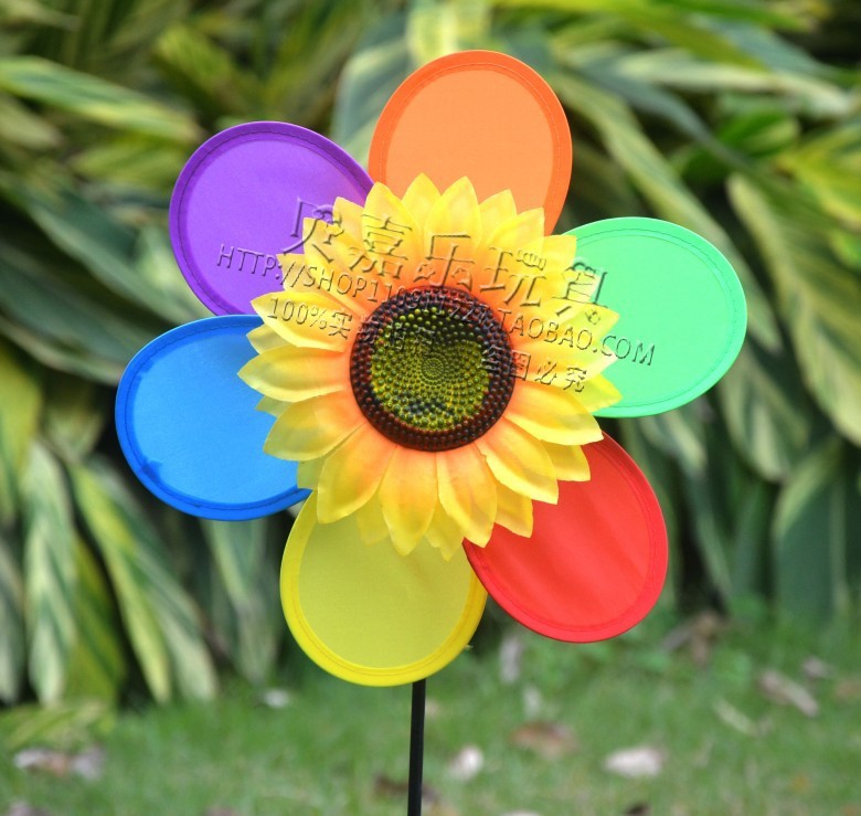 단일 레이어 6 색 천 해바라기