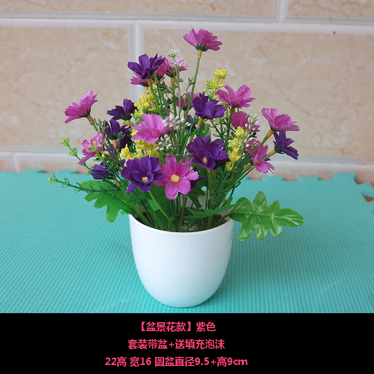 Venta al por mayor resina flor artificial flor traje casa artesanía decoración flor artificial Flor de seda artificial planta bonsai decoración mesa