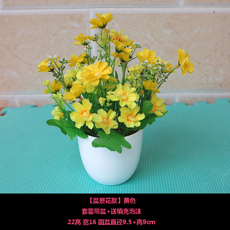 Venta al por mayor resina flor artificial flor traje casa artesanía decoración flor artificial Flor de seda artificial planta bonsai decoración mesa