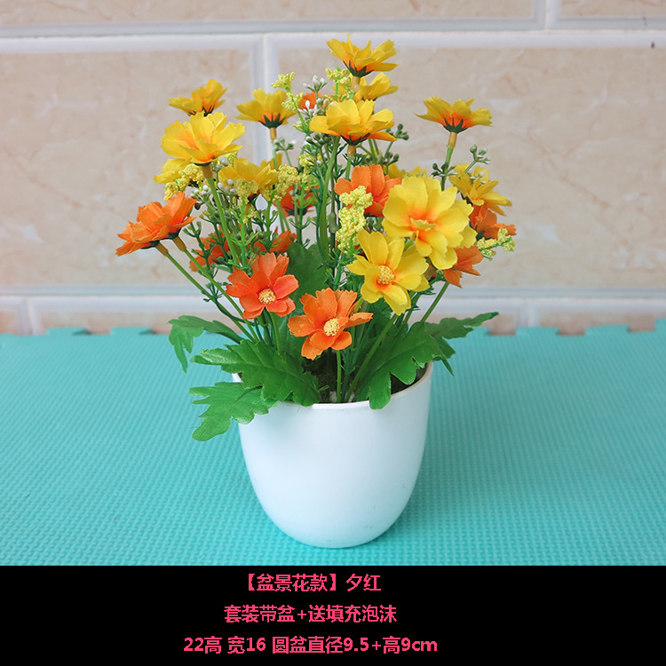 Venta al por mayor resina flor artificial flor traje casa artesanía decoración flor artificial Flor de seda artificial planta bonsai decoración mesa