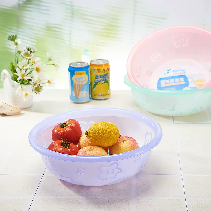 厂家供应家用塑料洗脸盆 双色加厚 学生洗漱盆