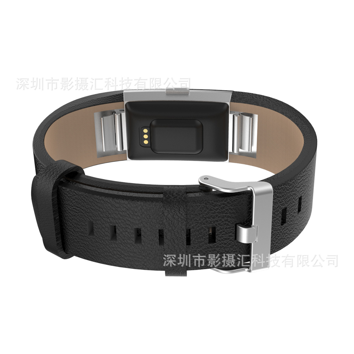 Para Fitbit carga 2 Correa de cuero genuino primera capa vaca Charge2 reemplazo pulsera