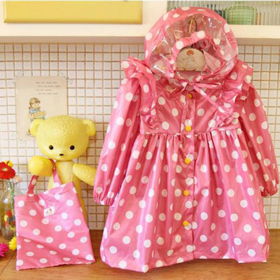 Cross -Bordder Dot Dots, Ruffled Princess Rain, Flip мягкая сумка Enbihouse Girl Wave Dot Painecoat