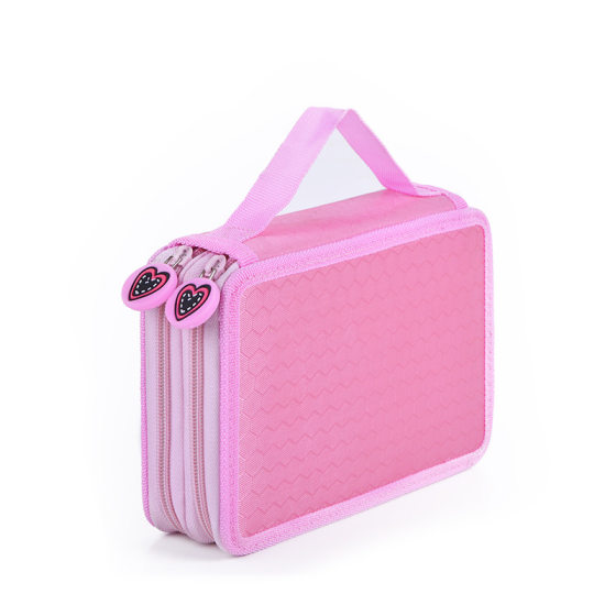 Solid color Secret Garden professional color filling two-layer pencil case Square sketch color lead color filling 35-hole stationery bag customization