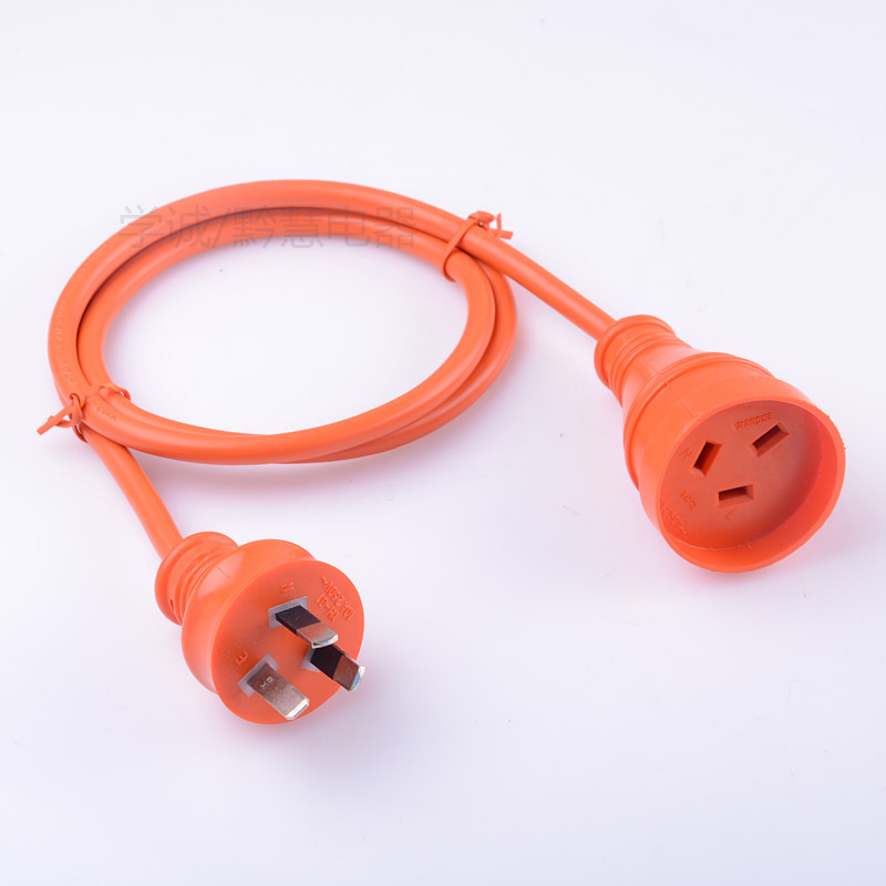 澳大利亚电源线 澳规插头电源线 澳标公母对插电源线 澳洲延长线