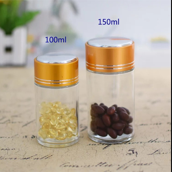 透明虫草保健品瓶 玻璃瓶 玻璃胶囊瓶药粉玻璃瓶