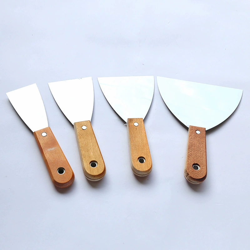 Фабрика поставки происхождения прямая деревянная ручка шпатель Двойной Клип зеркальная Лопата для очистки серая Лопата