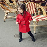 Зимнее шерстяное пальто, куртка для девочек, детская одежда, в корейском стиле, подходит для подростков