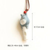 Ceramics, whistle, necklace, three dimensional cartoon accessory handmade