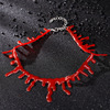 Red necklace, choker, halloween, European style