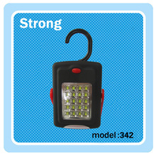 3LED+20 SMD工作灯带磁铁挂钩可360°旋转COB检修灯ABS手电