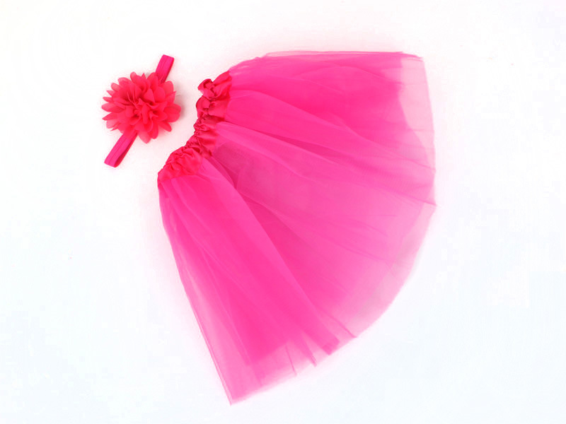 Nuevos niños gasa flor bebé traje bebé fotografía gasa falda pettiskirt niños Tutu falda pelo banda traje
