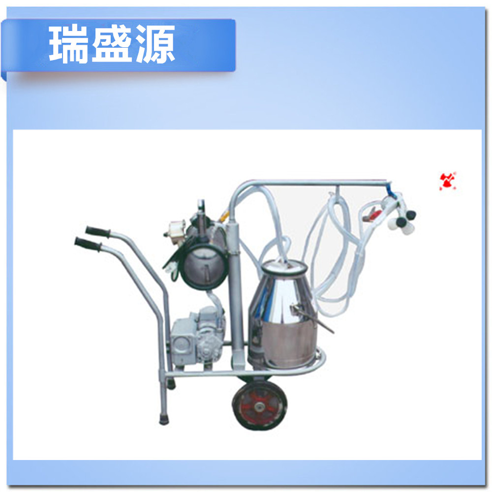供应挤奶机配件 不锈钢单桶真空移动式挤奶机 真空吸奶器