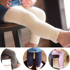 Children's Spring and Autumn Cotton Baby Leggings with Large PP for Girls, 9/10 Split Leggings, Lace and Vertical Stripes, Wholesale