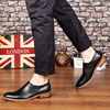 Footwear pointy toe, retro classic suit English style for leisure for leather shoes, plus size, British style