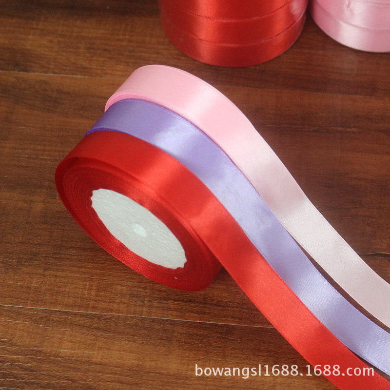 En stock venta al por mayor 2cm cinta regalo flor pastel hornear decoración DIY cinta multicolor Ropa Accesorios